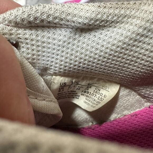 New Nike Dunk Low TD Size 10c Toddler Baby Fuchsia White FB9107-102 - Picture 3 of 16